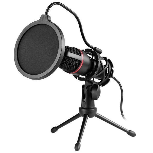 Мікрофон Defender Forte GMC 300, кабель 1.5 м, iгровий стрім мікрофон Black, фото 1