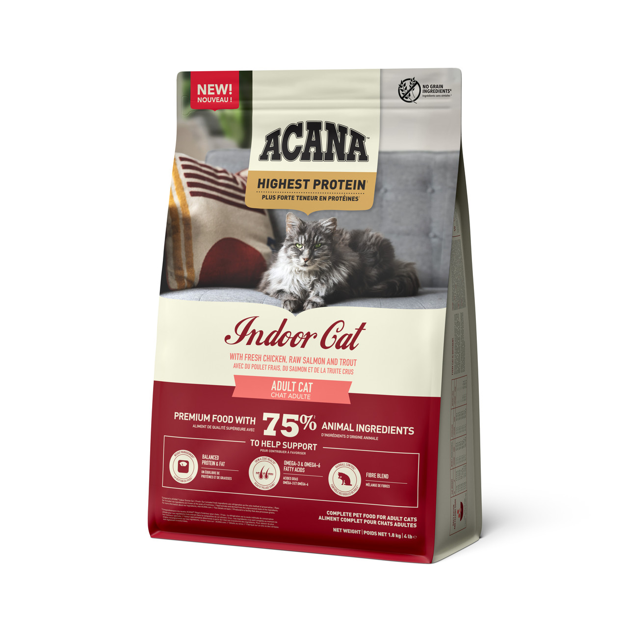 Сухий корм для домашніх котів Acana Highest Protein Indoor Recipe Cat 1,8 кг (a72397), фото 1