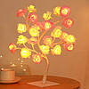 Настільний світильник Дерево з трояндами, від мережі, 45см, 24 LED, Теплий білий / Декоративний нічник лампа, фото 7