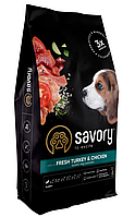 Savory корм холістик для цуценят 12 кг (індичка та курка)