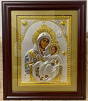 Серебряная Икона Божией Матери в подарочной упаковке 58х50см