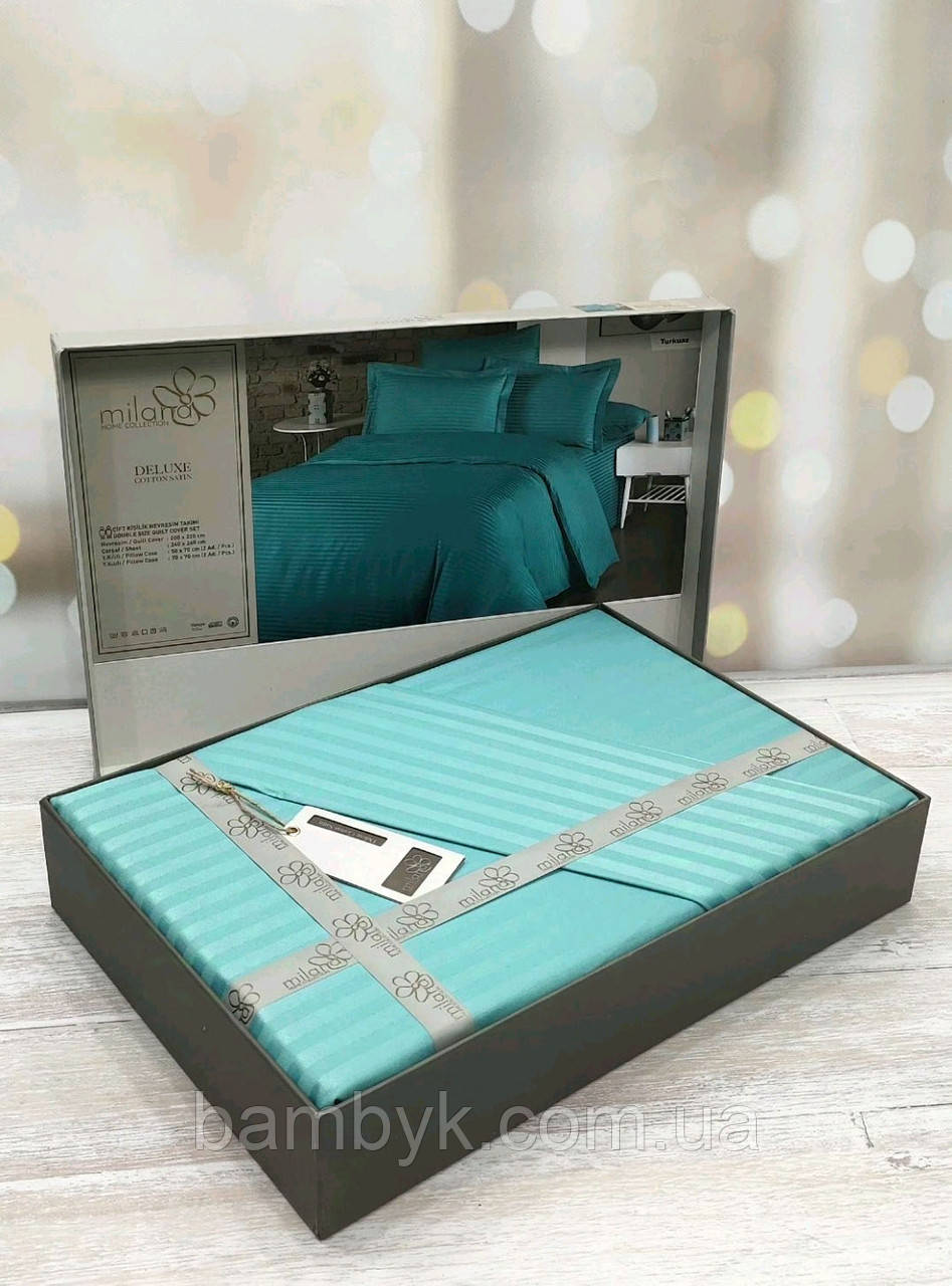 Постільна білизна Milana De Luxe Catton Satin полісатин 90% бавовна 10% поліестер євро розмір Туреччина