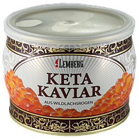 Ікра кети 500 г Lemberg Premium (кошерна) - лососева, зерниста