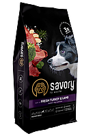 Savory корм холистик для собак середніх порід 12кг (індичка і ягня)
