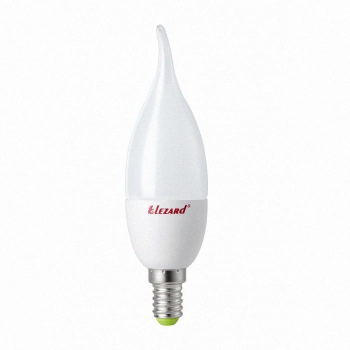 З високим ресурсом Лезард LED лампочка CANDLE B35 9W 4200K E14 220V LEZARD