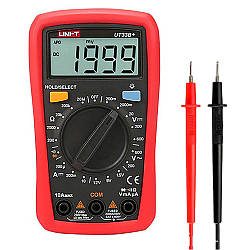 Тестер цифровий зі щупами, 33 B + UT UNI-T / Цифровий мультиметр / Універсальний мультиметр / Тестер напруги