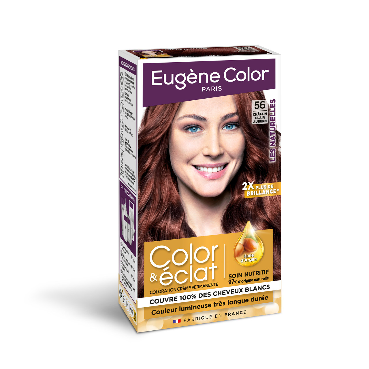 Стійка Фарба без Аміаку Eugene Color Paris Color & Eclat 56 Світлий Шатен Каштановий 115 мл