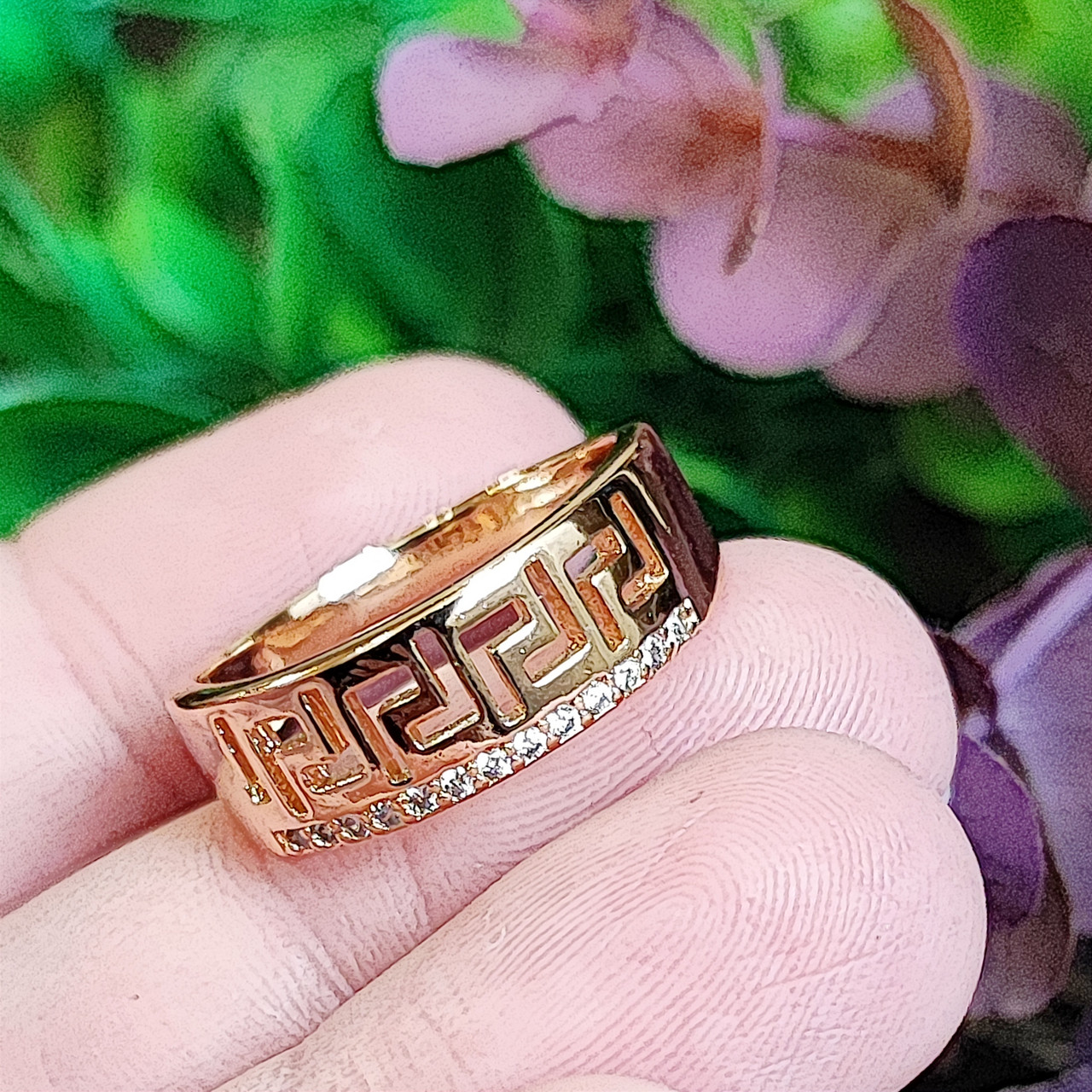 Кільце Xuping Jewelry розміри:16,17,18,19 медичне золото позолота 18К 8495