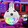 Обертова на 360° світлодіодна лампа Футбольний М'яч, Е27, 6 Вт, RGB / Диско-лампа для вечірки з обертанням, фото 3