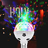 Обертова на 360° світлодіодна лампа Футбольний М'яч, Е27, 6 Вт, RGB / Диско-лампа для вечірки з обертанням, фото 4