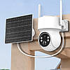 Вулична WIFI камера відеоспостереження 6Мп із сонячною панеллю, TQ1 / Вайфай камера / PTZ камера спостереження, фото 4