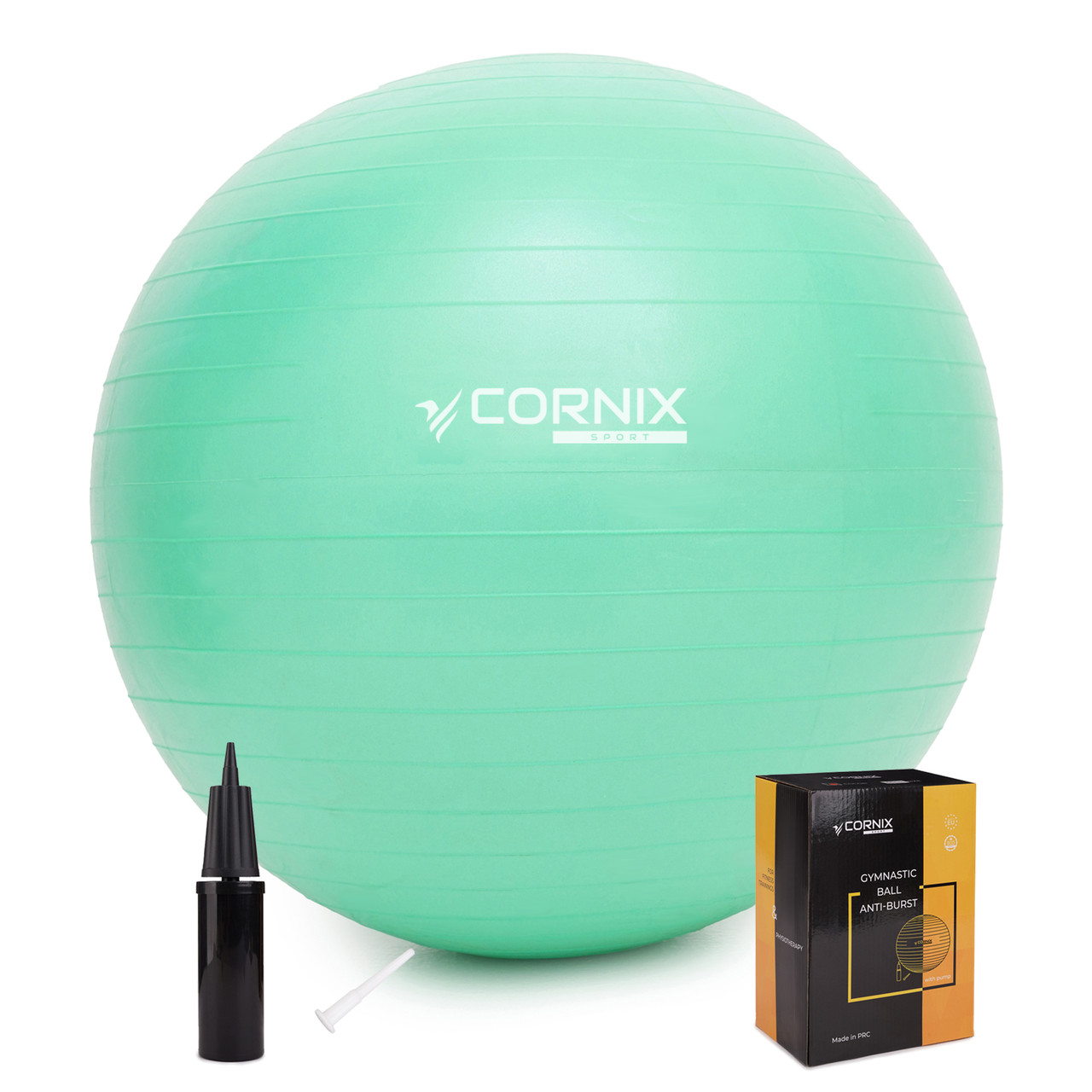 М'яч для фітнесу (фітбол) Cornix 55 см Anti-Burst XR-0360 Mint