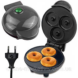 Апарат для пончиків на 3шт, 350Вт / Машинка для пончиків для дому / Пончиковий апарат електричний