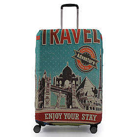 Чохол для валізи Польща великий L тканина (дайвінг) пригода/Fly 471-28