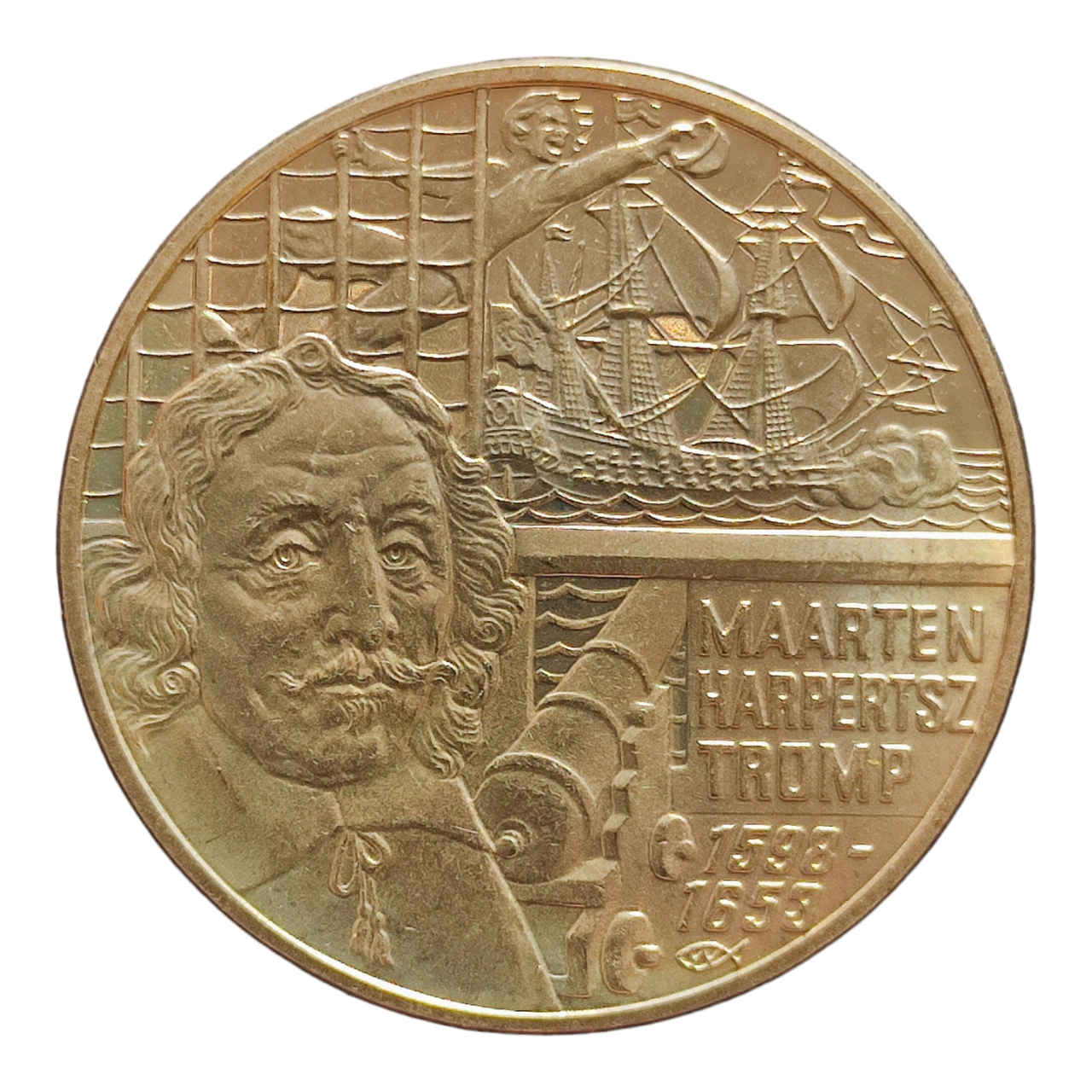 Нідерланди 5 євро, 1998 400-річчя від народження Мартена Харперца Тромпа, фото 1