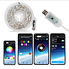 Комплект 2 шт Розумна гірлянда-стрічка 10 м від USB + пульт, Роса / Світлодіодна RGB стрічка з керуванням телефоном, фото 6