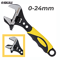 Ключ разводной с переставными губками SIGMA CrV (TPR)