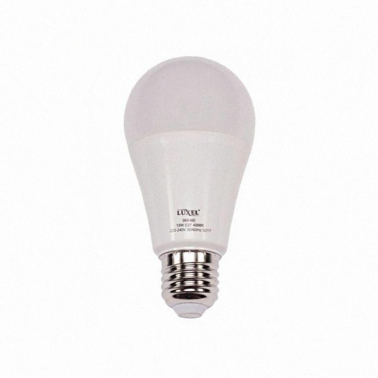 Лампа з високим ресурсом Люксель LED А60 15w E27 4000K (065-NE) LUXEL