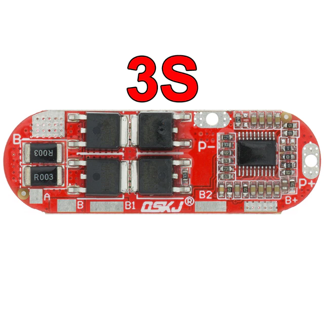 Плата захисту для 3 акумуляторів LI-ION, 25 А/12,6V