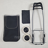 Господарська кравчучка на колесах, складана сумка-візок об'ємом 30 літрів TLH-200-Black, фото 2