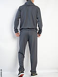 3550-33 Спортивний костюм чоловічий пряма штанина двонитка норма (5 од: 48,50,52,54,56), фото 2