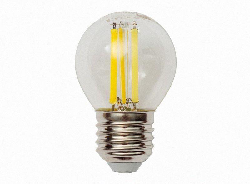 Лампа з гарантією Люксель G45 filament 6w E27 2700K (076-H) LUXEL