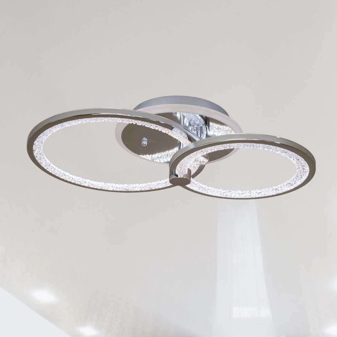 Люстра Led Diasha 55W до 18 кв.м колір Хром 8180/2HR 3col dim