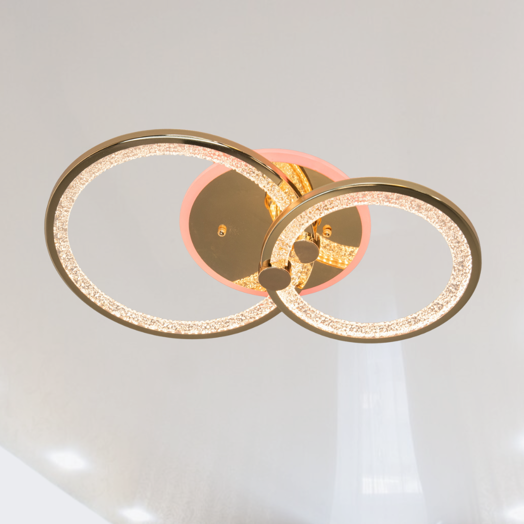 Led люстра з пультом Diasha 55W до 18 кв.м колір Золото 8180/2G LED 3color dimmer