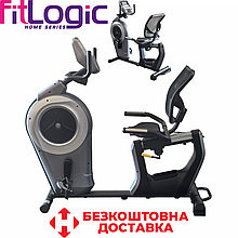 Горизонтальний велотренажер для дому магнітний велотренажер для схуднення FitLogic B1801RM навантаження 150 кг