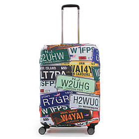 Чохол для валізи Польща середній М (дайвінг) номера/Fly 221-24