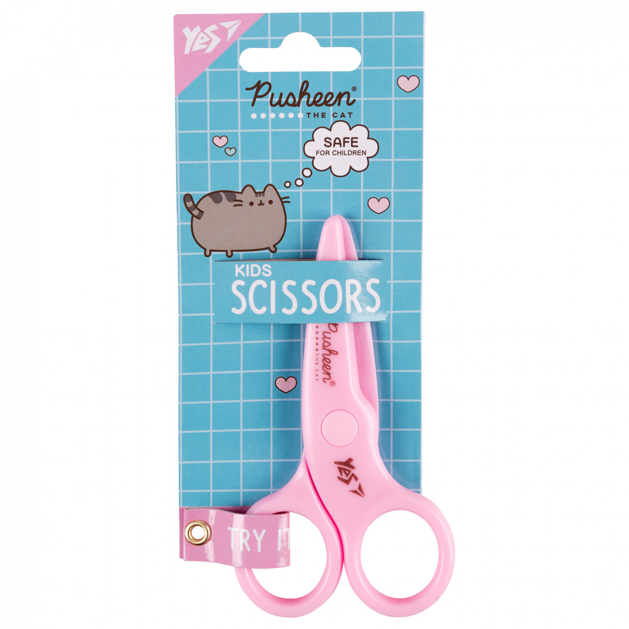 Ножиці дит. "Yes" №480451 Pusheen 10,8см пластик,безпечні(12), фото 1