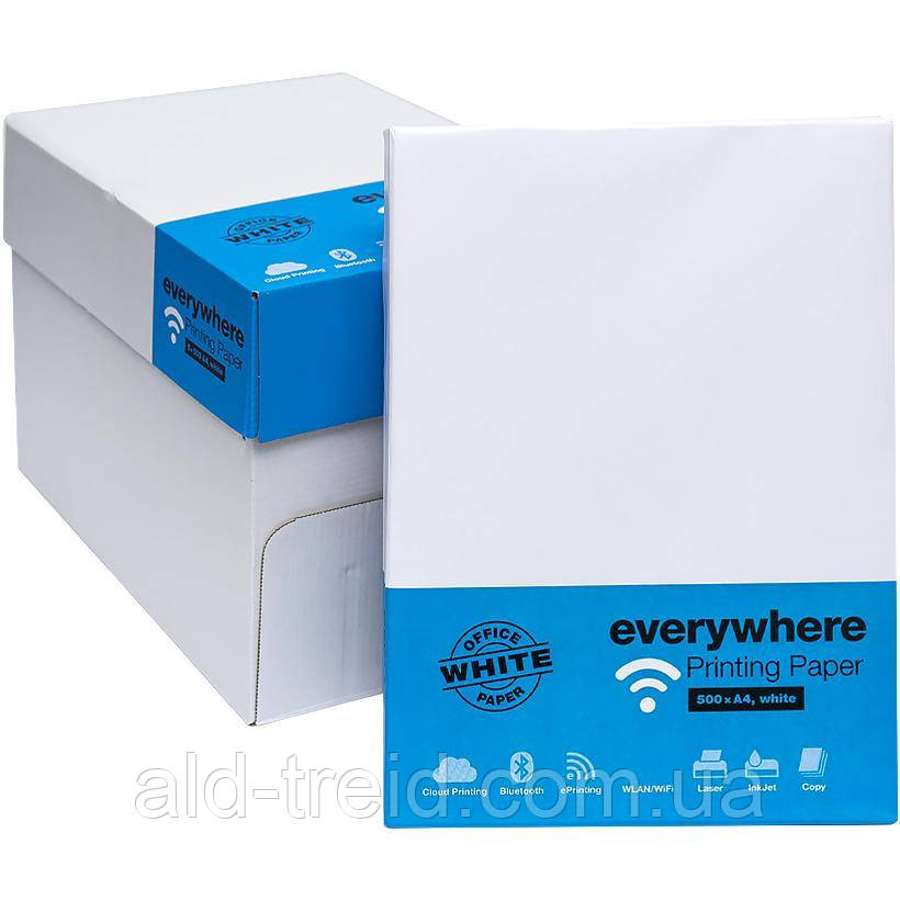 Папір офісний А4 80г/м2 (500арк) Everywhere (клас B) * Ящик (5 пачок), фото 1