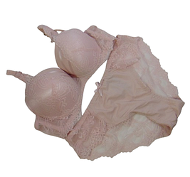 Набір бюстгальтер пушап і сліпи Biweier 87729 80В-XL пудровий