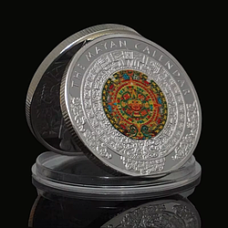 Сувенірна монета MAYA Calendar Календар Мая Сильвер,