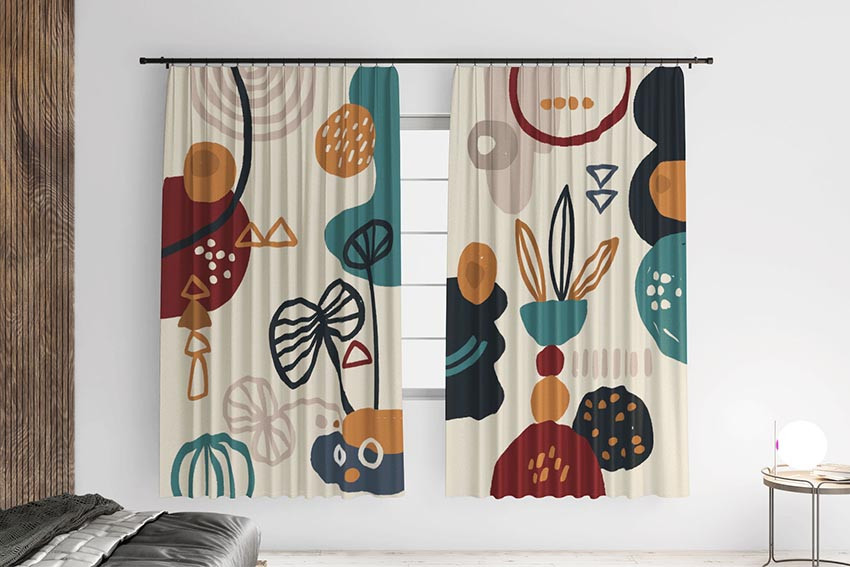 Штори з принтом «Абстрактний малюнок з фігурами. Abstract drawing with shapes»