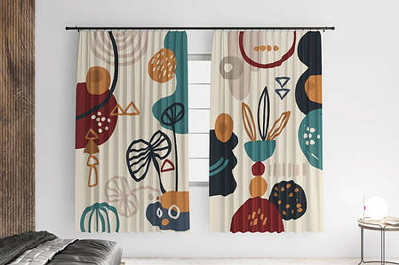 Штори з принтом «Абстрактний малюнок з фігурами. Abstract drawing with shapes», фото 1