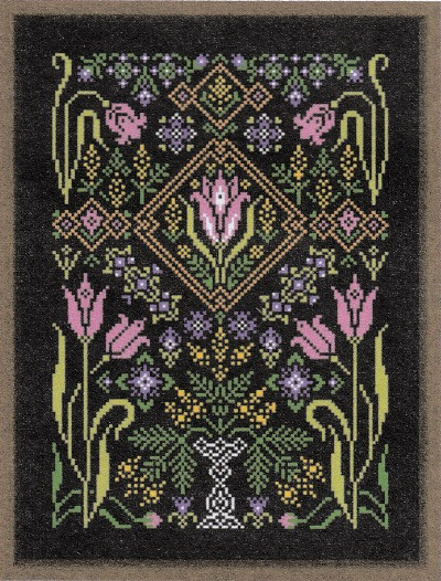 Набір для вишивання БЕЗ нанесеної на канву схеми "Tulip". AIDA 14CT printed, 26*34 см, фото 1