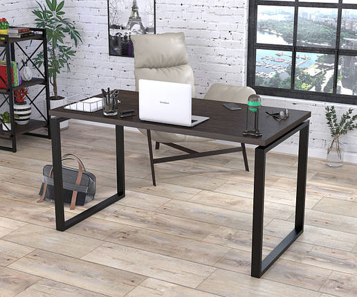 Письмовий стіл Loft design Q-135-32 Black Венге Луїзіана, фото 1