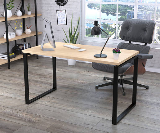 Письмовий стіл Loft design Q-135-32 Black Дуб Борас, фото 1