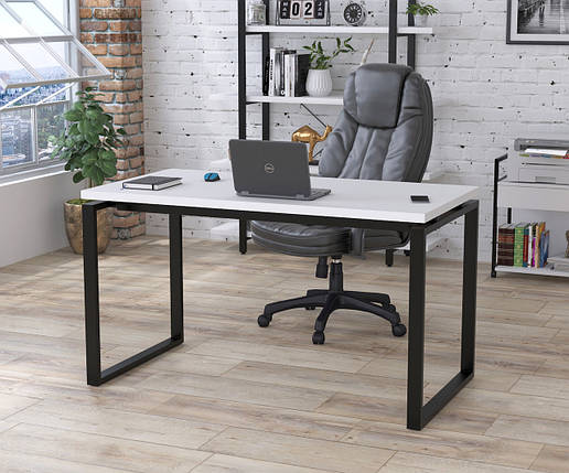 Письмовий стіл Loft design Q-135-32 Black Білий, фото 1