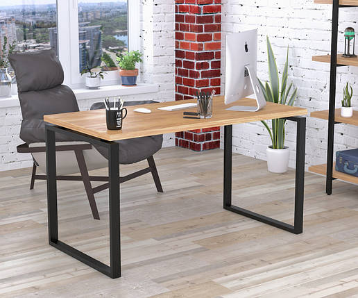 Письмовий стіл Loft design Q-135-32 Black Дуб Крафт золотий, фото 1