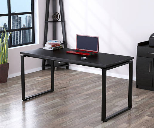 Письмовий стіл Loft design Q-160-32 Black Венге Луїзіана, фото 1