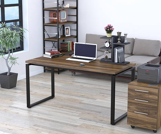 Письмовий стіл Loft design Q-160-32 Black Горіх Модена, фото 1