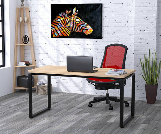 Письмовий стіл Loft design Q-160-32 Black Дуб Борас, фото 1