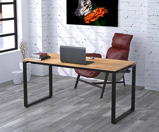 Письмовий стіл Loft design Q-160-16 Black Дуб Крафт золотий, фото 1