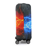 Чохол для валізи Польща великий L тканина (дайвінг) планета/Fly 181-28, фото 5