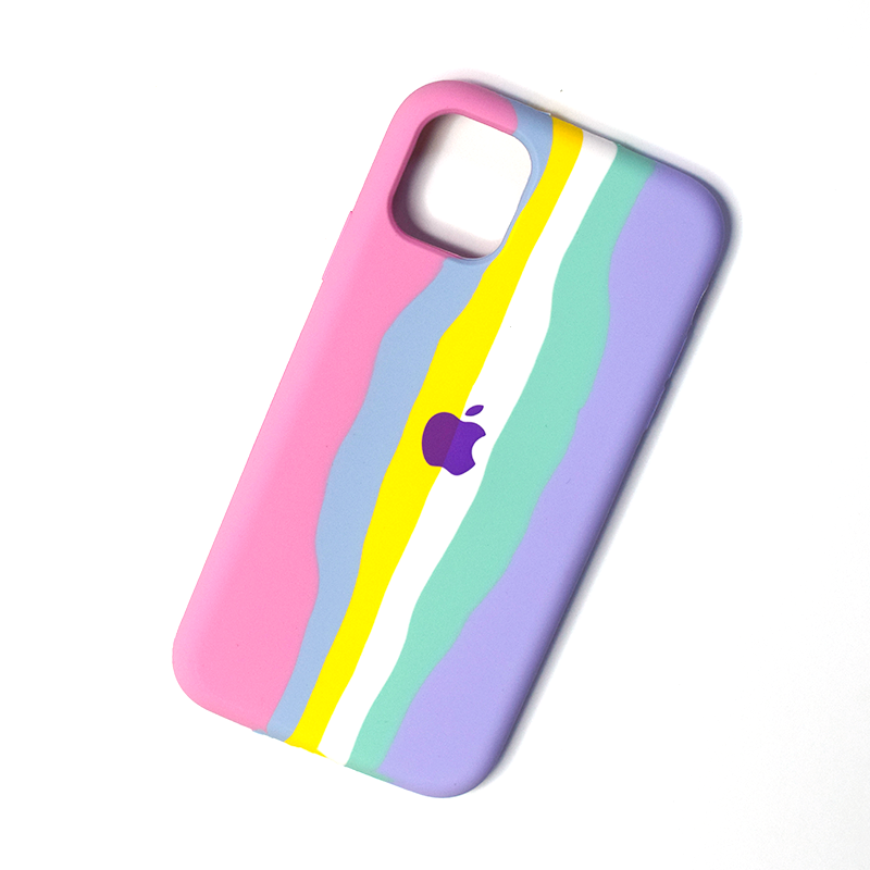 Силіконовий чохол для iPhone 11 Pro Max - Rainbow (Веселка), Різнокольоровий, фото 1