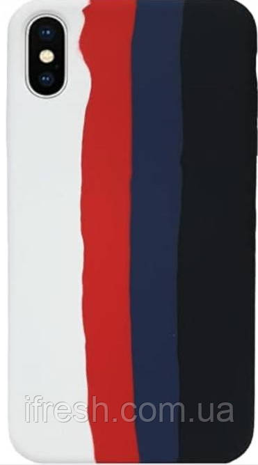 Силіконовий чохол для iPhone XS / X - Rainbow (Веселка), Різнокольоровий, фото 1