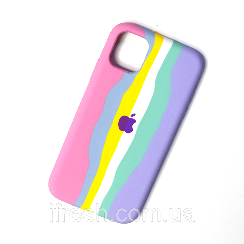 Силіконовий чохол для iPhone 11 Pro Max - Rainbow (Веселка), Різнокольоровий, фото 1