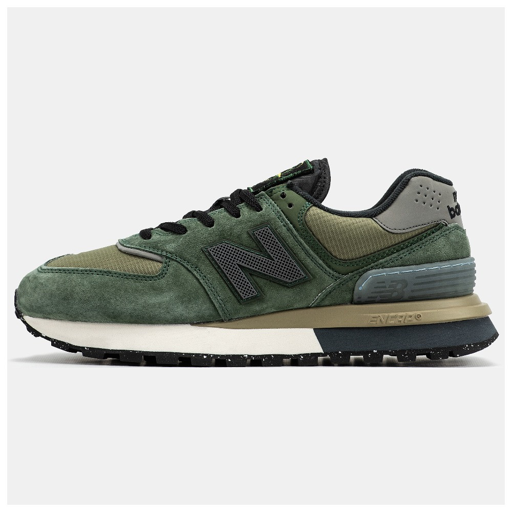 Чоловічі кросівки New Balance 574 Legacy x Stone Island Dark Green U574LGIL, зелені кросівки нью беланс 574 стоун айленд NB 574 нб